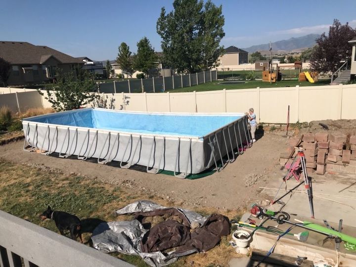 were putting in an above ground pool should we put sand down aroun