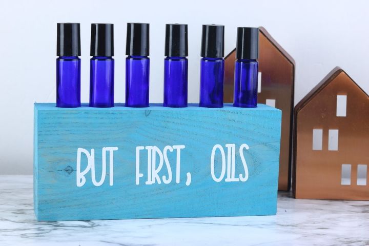 diy essential oil roller bottle storage block
