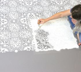 how to stencil an elegant tile floor