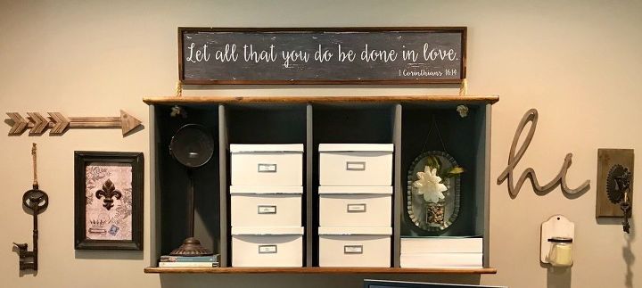 repurposed bookshelf