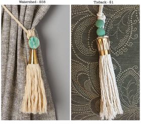 anthropologie inspired watershed curtain tieback, Theirs Mine