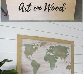 diy world map art on wood