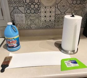 moroccan tile look backsplash upgrade in rental kitchen removeable, Supplies