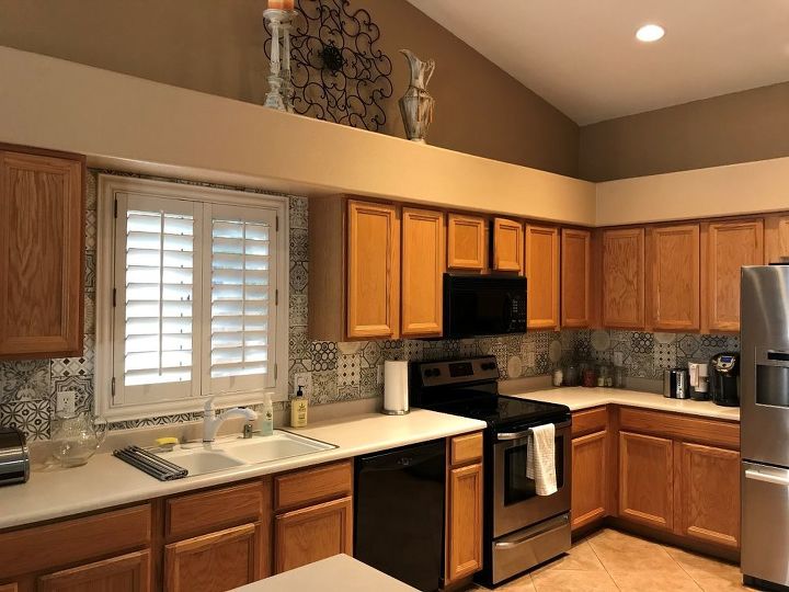 Moroccan Tile Look Backsplash Upgrade In Rental Kitchen