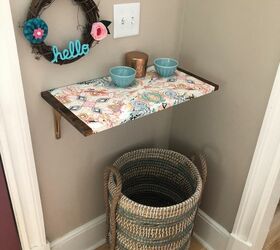 How To Dress A Wood Wall Shelf With Mod Podge And Gift Wrap Diy