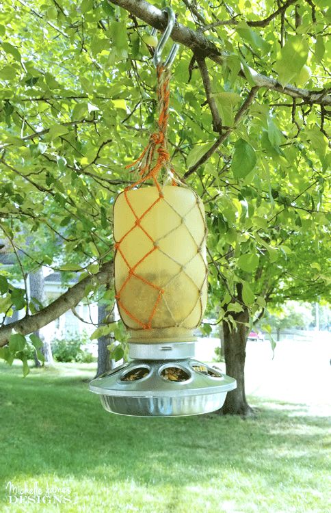 fall mason jar hanging bird feeder