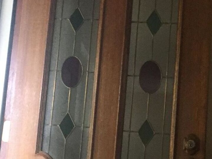 q what to do with stained glass on front door