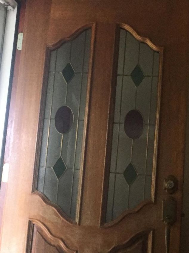q what to do with stained glass on front door
