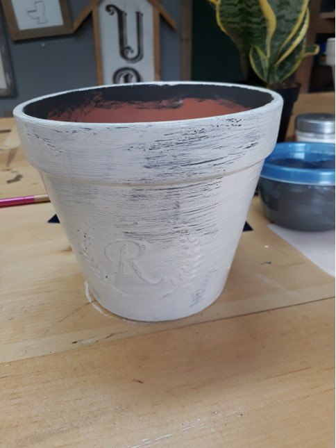 how to make a monogrammed flower pot