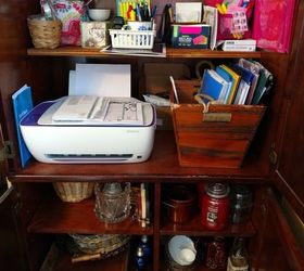 Turning an Outdated TV Armoire Into a Useful Home Business Cabinet