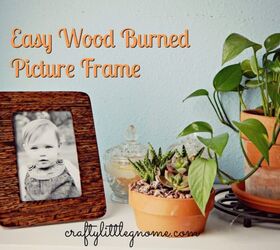 wood burned picture frame