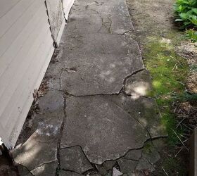 q what can i use replace my cement walkway and extend it to greenhouse