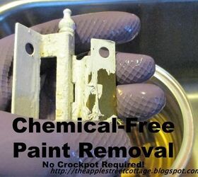 clean painted hinges with no chemicals