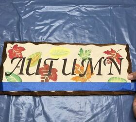 old plaque to new autumn sign