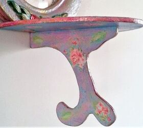 shabby chic vintage mirror with integrated shelf