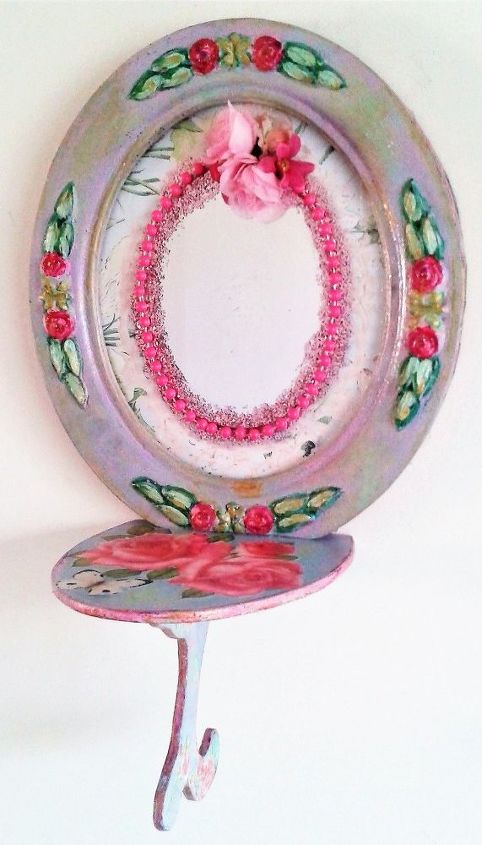 Shabby Chic Vintage Mirror With Integrated Shelf Hometalk Shabby Chic Vintage Mirror With Integrated Shelf