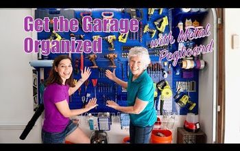  Organização de garagem com pegboards de metal