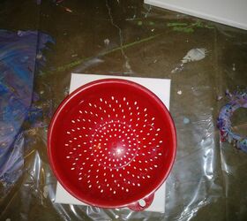 strainer paint on canvas