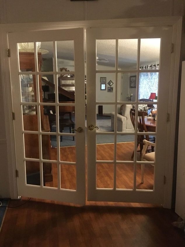 how do i make french doors more private