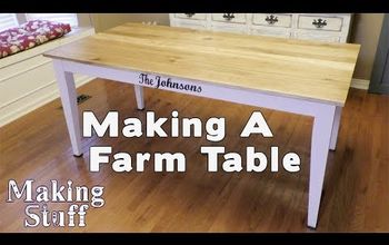 Cómo hacer una mesa de granja con tablas de roble y pino