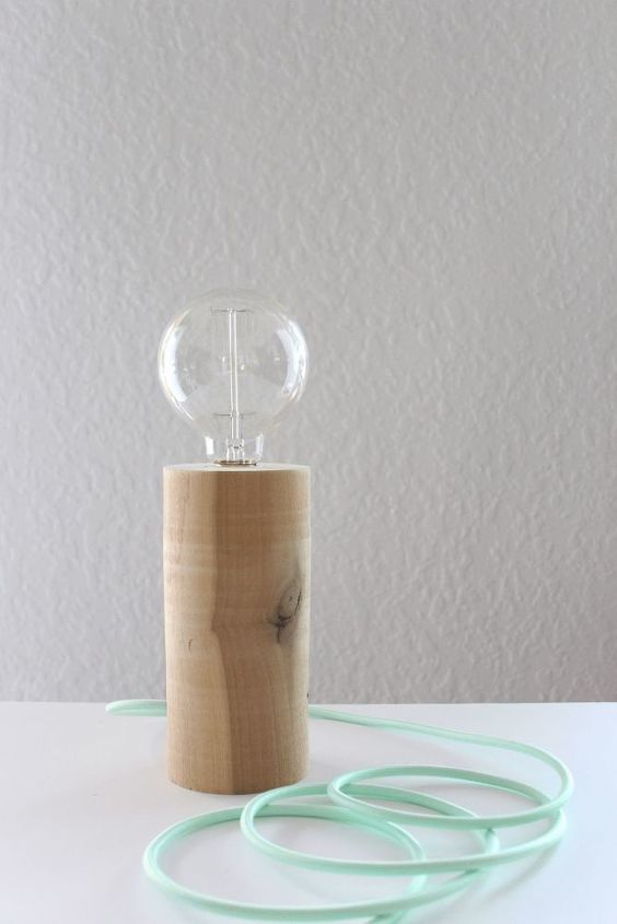 lampara de madera minima de bricolaje