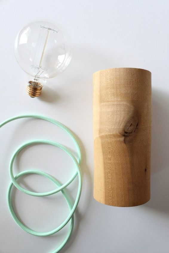 diy minimal wood lamp