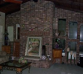 Massive Brick Fireplace Wall Whitewash White Wash Success Hometalk
