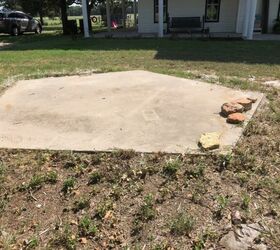 How do I landscape around this slab of concrete in my front yard