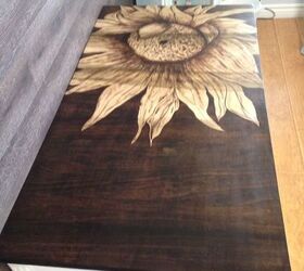 sunflower designed desk