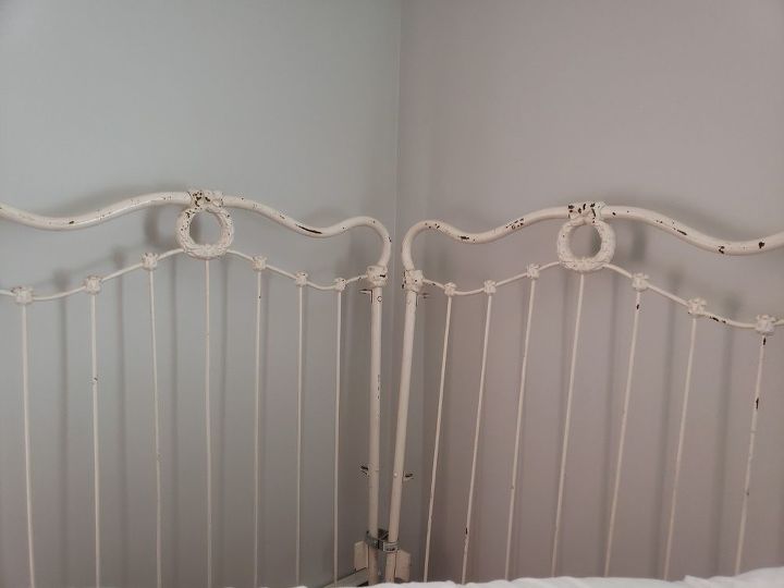 q how do i repurpose an iron crib into a headboard