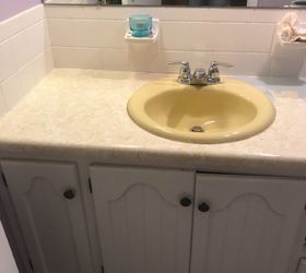 q how do i paint my counter top in the bathroom