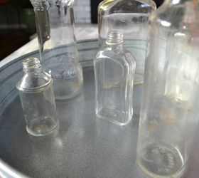 How can I remove the cloudiness from inside old glass jars and bottle