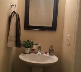 q how do i maximize the space in a tiny half bathroom