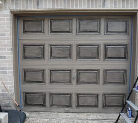 creating a faux wood garage door