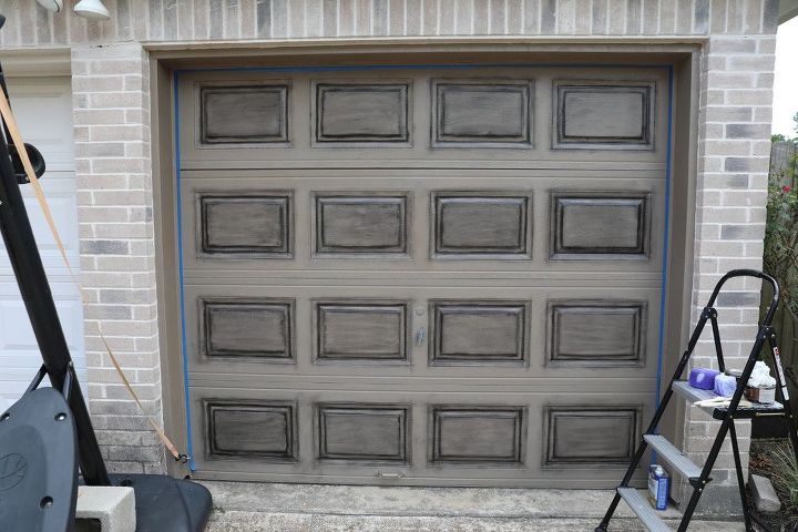 creating a faux wood garage door