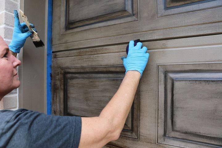creating a faux wood garage door