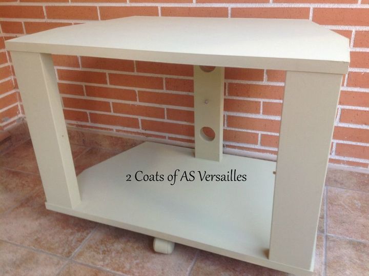tv unit painted with as chalk paint versailles waxed in bronze