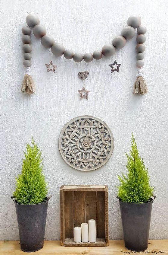 oversized bead garland wall decor