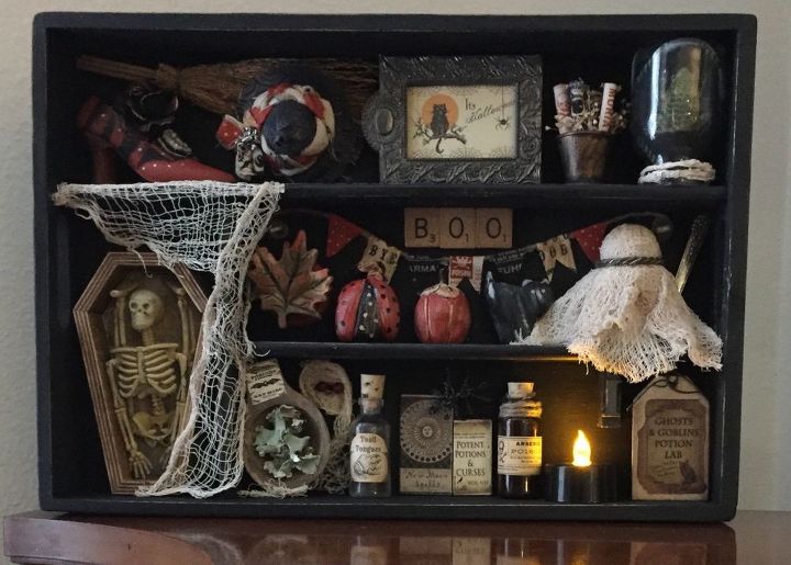 wood cutlery organizer finds the halloween spirit, Completing the Project