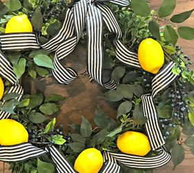 diy simple lemon boxwood wreath