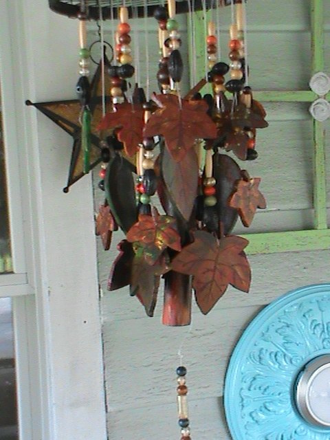 cmo hacer una campana de viento de hojas de otoo de madera