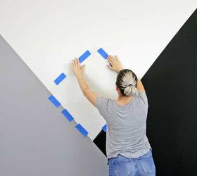 geometric nursery wall