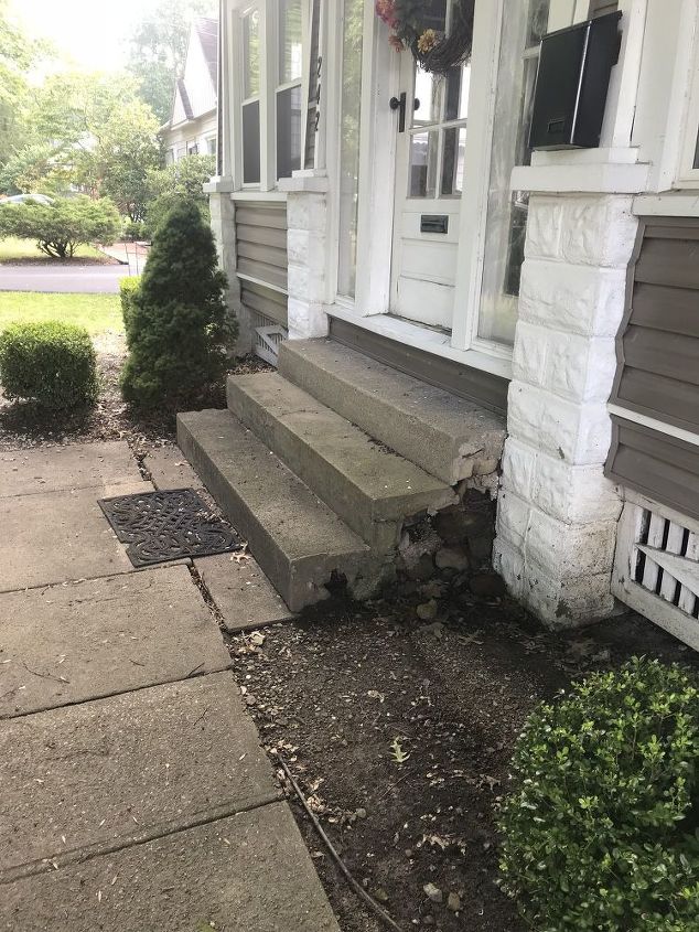 how do we repair the sides of these concrete steps