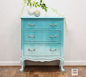 nightstand makeover ombr finish with blending technique