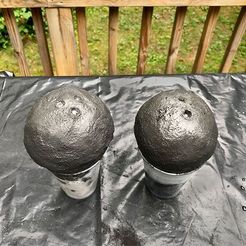 mini jardineras de cemento para globos diy
