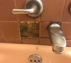 how can i fix the tiles around my bathroom faucet