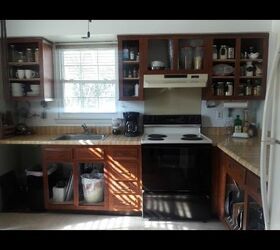 kitchen re do from ugly 1970 s to vintage cottage