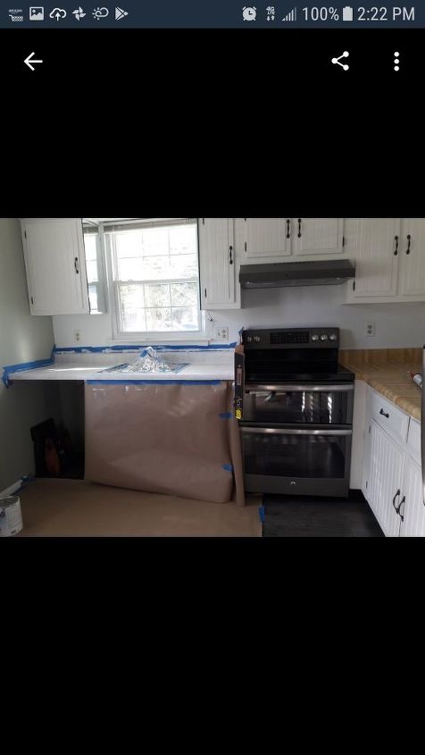 kitchen re do from ugly 1970 s to vintage cottage, Painted with primer first