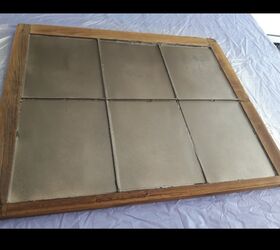 mercury glass style mirror, Finished back after tape removal