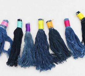 gorgeous colourful upcycled giant tassels for the home